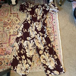 Luxology Off-shoulder Floral Jumpsuit